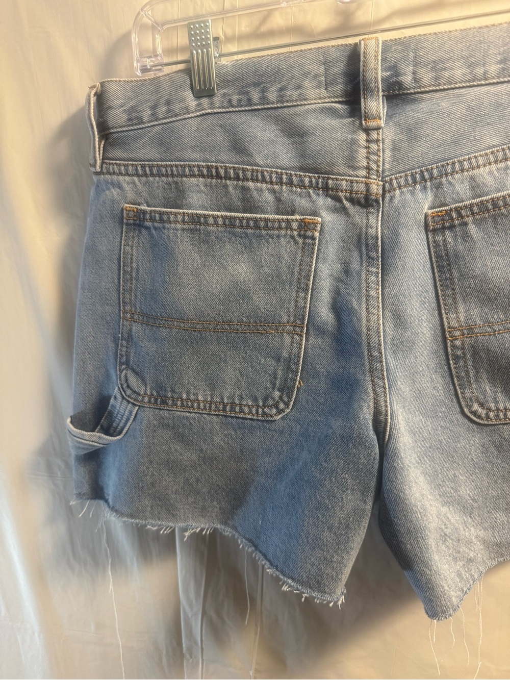 RSQ Light Blue Distressed Denim Mini Short - Picture 4 of 5